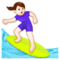 Woman Surfing emoji on Samsung